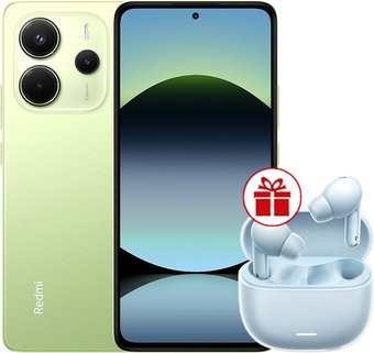 Телефон Xiaomi Redmi Note 14 8GB/256GB международная версия (зеленый) + наушники Xiaomi Redmi Buds 6 Lite (голубой) по акции