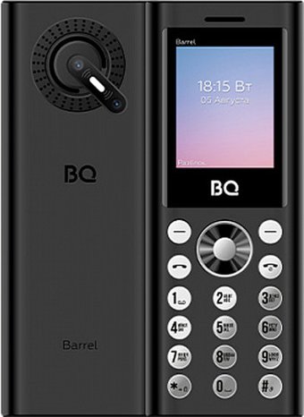 Телефон BQ BQ-1858 Barrel (черный/серебристый)