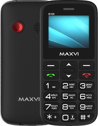 Телефон Maxvi B100 (черный)