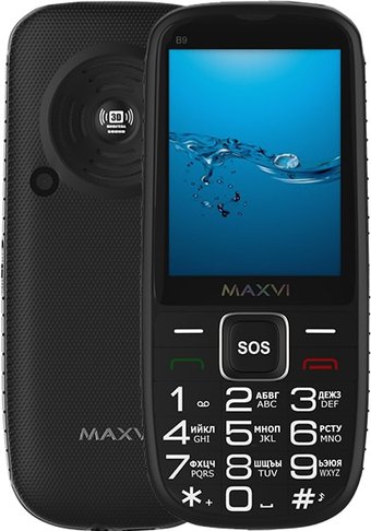 Телефон Maxvi B9 (черный)