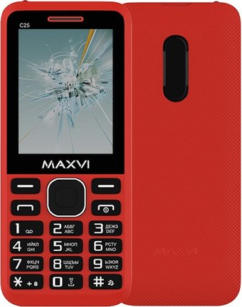 Телефон Maxvi C25 (красный)