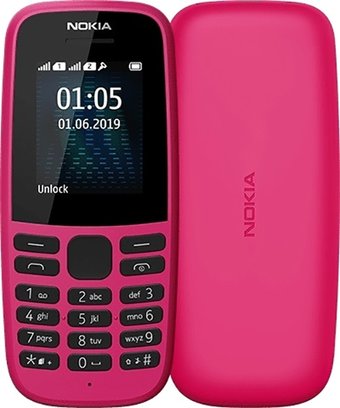 Телефон Nokia 105 (2019) TA-1174 (розовый)