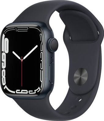 Умные часы Apple Watch Series 7 41 мм (полуночный/полуночный спортивный)