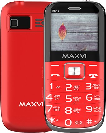 Телефон Maxvi B6ds (красный)