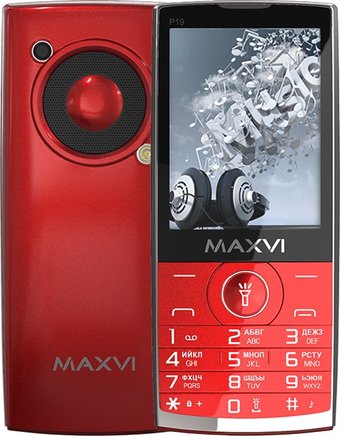 Телефон Maxvi P19 (винный красный)
