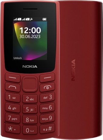 Телефон Nokia 106 (2023) Dual SIM TA-1564 (красный)