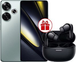 Телефон POCO F6 12GB/512GB с NFC международная версия (зеленый) и Xiaomi Redmi Buds 5 Pro (черный) по акции