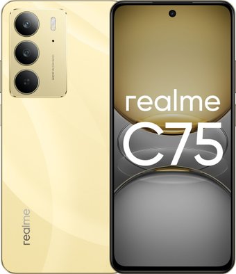 Телефон Realme C75 RMX3941 8GB/128GB (золотистый)
