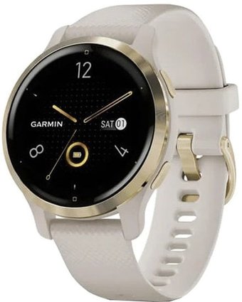 Умные часы Garmin Venu 2S (светло-золотистый/бежевый)
