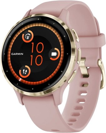 Умные часы Garmin Venu 3S (розовый, с силиконовым ремешком)