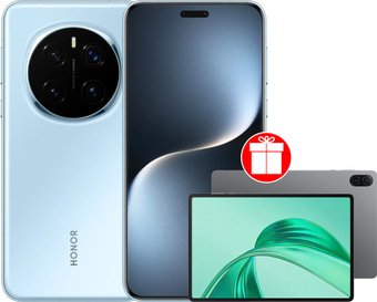 Телефон HONOR Magic7 Pro 12GB/512GB международная версия (голубой) + планшет HONOR Pad X8a (серый) по акции