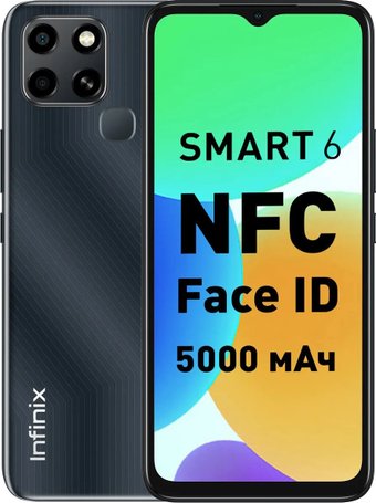 Телефон Infinix Smart 6 NFC 2GB/32GB (черный)