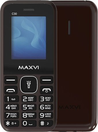 Телефон Maxvi C30 (коричневый)