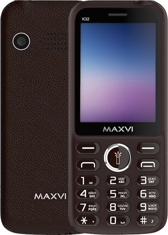 Телефон Maxvi K32 (коричневый)