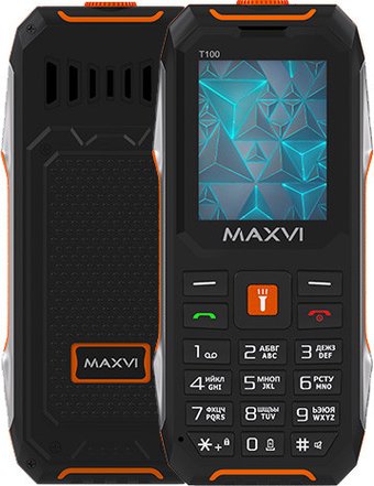 Телефон Maxvi T100 (оранжевый)