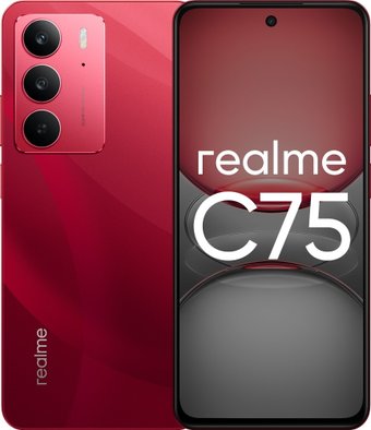 Телефон Realme C75 RMX3941 8GB/256GB (красный)