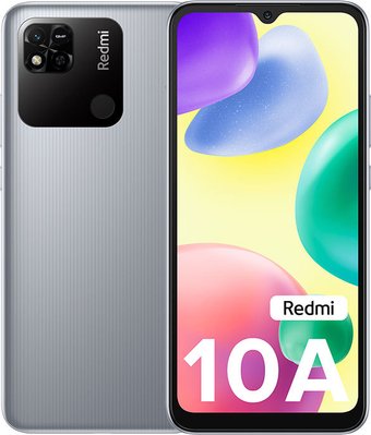 Телефон Xiaomi Redmi 10A 4GB/64GB индийская версия (серебристый)