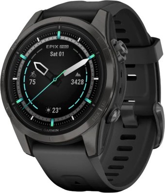 Умные часы Garmin Epix Pro Gen 2 Sapphire 42 мм (карбоново-серый титан/черный)