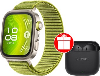 Умные часы Huawei Watch FIT 4 Pro (серый, международная версия) + наушники Huawei FreeBuds SE 2 по акции