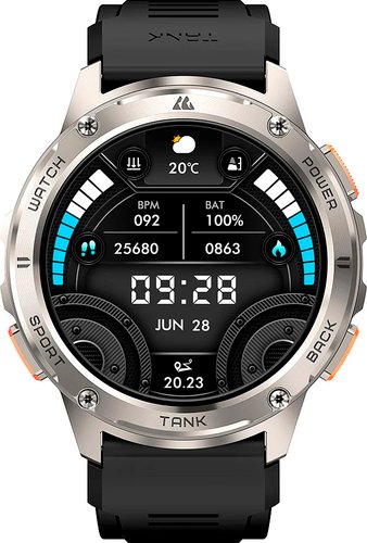 Умные часы Kospet Tank T3 (серебристый)