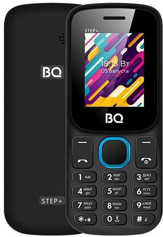 Телефон BQ BQ-1848 Step+ (черный/голубой)