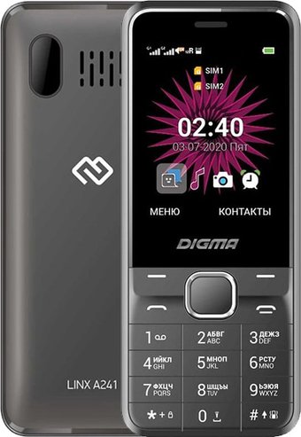 Телефон Digma Linx A241 (серый)