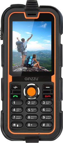 Телефон Ginzzu R2 Dual Black/Orange