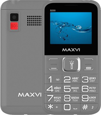 Телефон Maxvi B200 (серый)