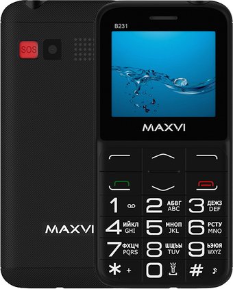 Телефон Maxvi B231 (черный)
