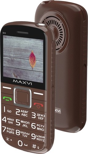 Телефон Maxvi B5 (коричневый)