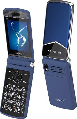 Телефон Maxvi E11 (темно-синий)