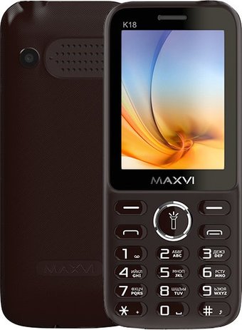 Телефон Maxvi K18 (коричневый)