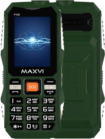 Телефон Maxvi P100 (зеленый)