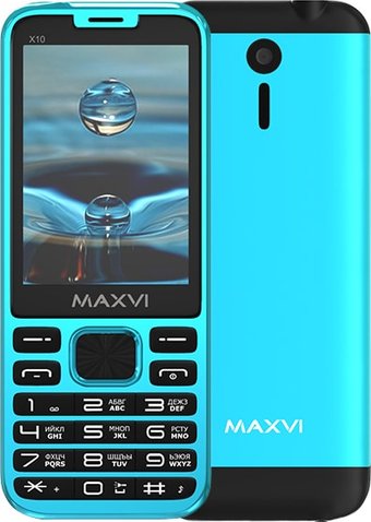 Телефон Maxvi X10 (голубой)