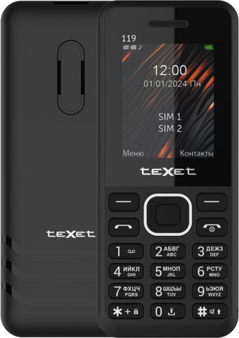 Телефон TeXet TM-119 (черный)