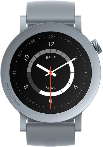 Умные часы CMF Watch Pro 2 (светло-серый, серый силиконовый ремешок)