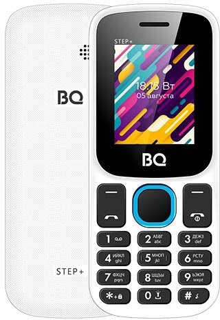 Телефон BQ BQ-1848 Step+ (белый/голубой)