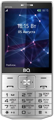 Телефон BQ Option (серебристый) [BQ-3201]