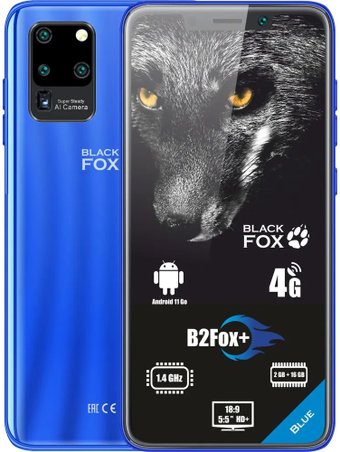 Телефон Black Fox B2Fox+ 2GB/16GB (синий)