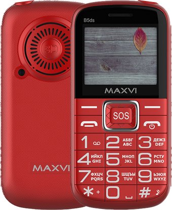 Телефон Maxvi B5ds (красный)