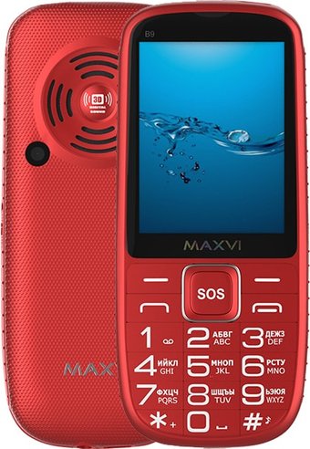 Телефон Maxvi B9 (красный)