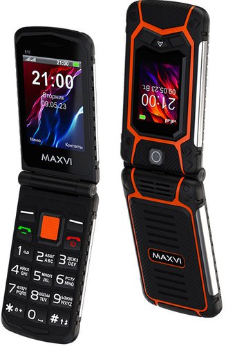 Телефон Maxvi E10 (оранжевый)