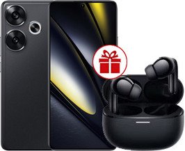 Телефон POCO F6 12GB/512GB с NFC международная версия (черный) и Xiaomi Redmi Buds 5 Pro (черный) по акции