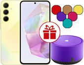 Телефон Samsung Galaxy A35 SM-A356E 8GB/128GB + Яндекс Станция Лайт (желтый)