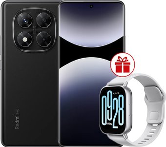 Телефон Xiaomi Redmi Note 14 Pro 5G 12GB/256GB международная версия (черный) + умные часы Xiaomi Redmi Watch 5 Active (серебристый) по акции