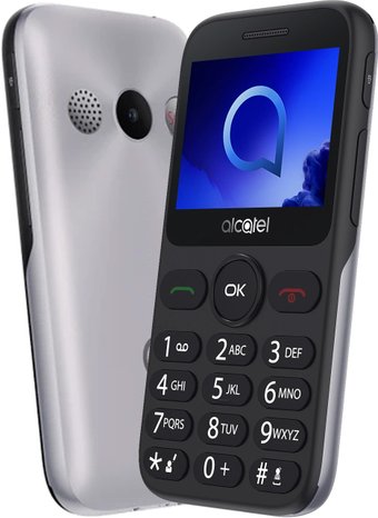Телефон Alcatel 2019G (серебристый)