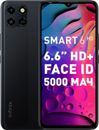Телефон Infinix Smart 6 HD 2GB/32GB (черный)