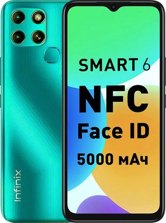 Телефон Infinix Smart 6 NFC 2GB/32GB (зеленый)