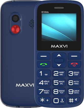 Телефон Maxvi B100ds (синий)