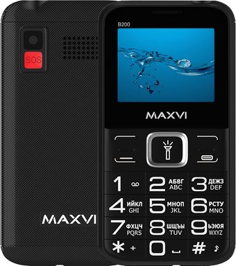 Телефон Maxvi B200 (черный)